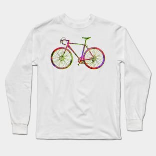 Cyclocross Bicycle Glitch Long Sleeve T-Shirt